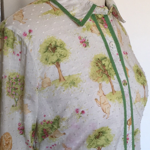 Odille Tops - Odille Enchanted Forest rabbit lion shirt S